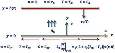 Melting Phenomenon in a Squeezed Rheology of Reactive Rate Type Fluid